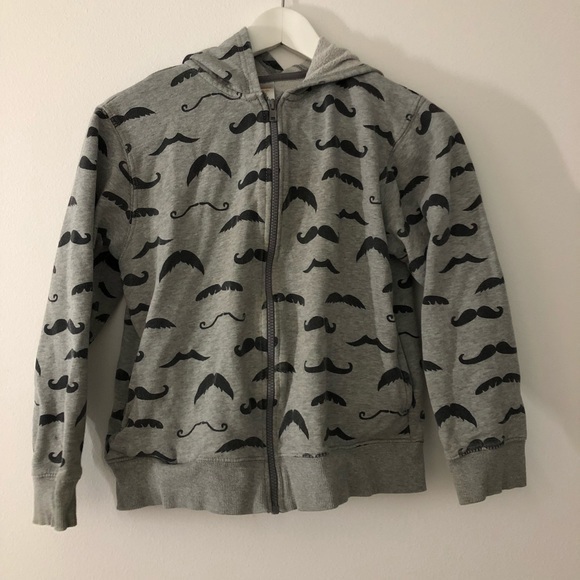 Gymboree beard print hooded jacket Hoodie‎ - Picture 1 of 3